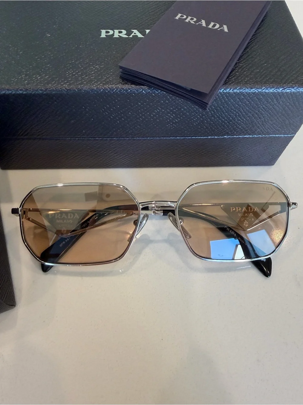 Prada - PRA51S Brown Mirror Silver Gradient
